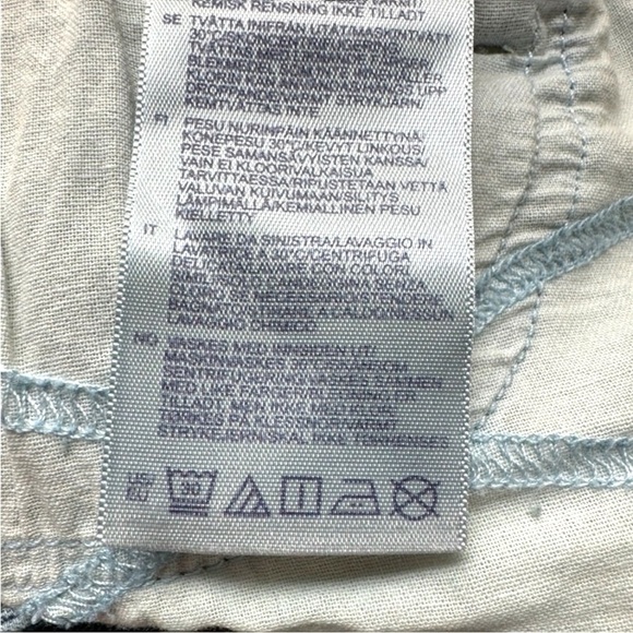 NYDJ Blue Denim Mini Skirt with Embroidered Hem - Picture 8 of 12